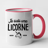 Mug Je suis une licorne Rouge