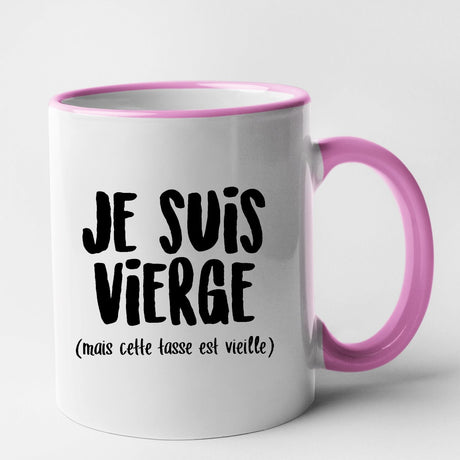 Mug Je suis vierge Rose