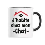 Mug J'habite chez mon chat 