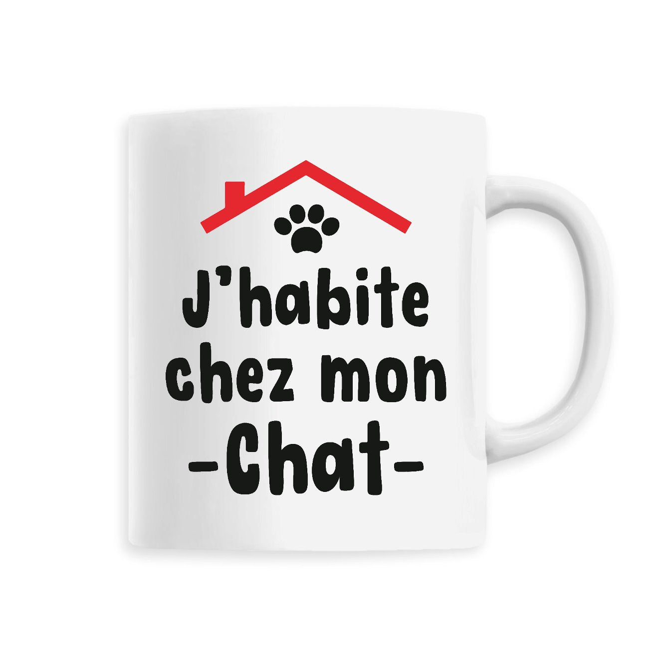 Mug J'habite chez mon chat 