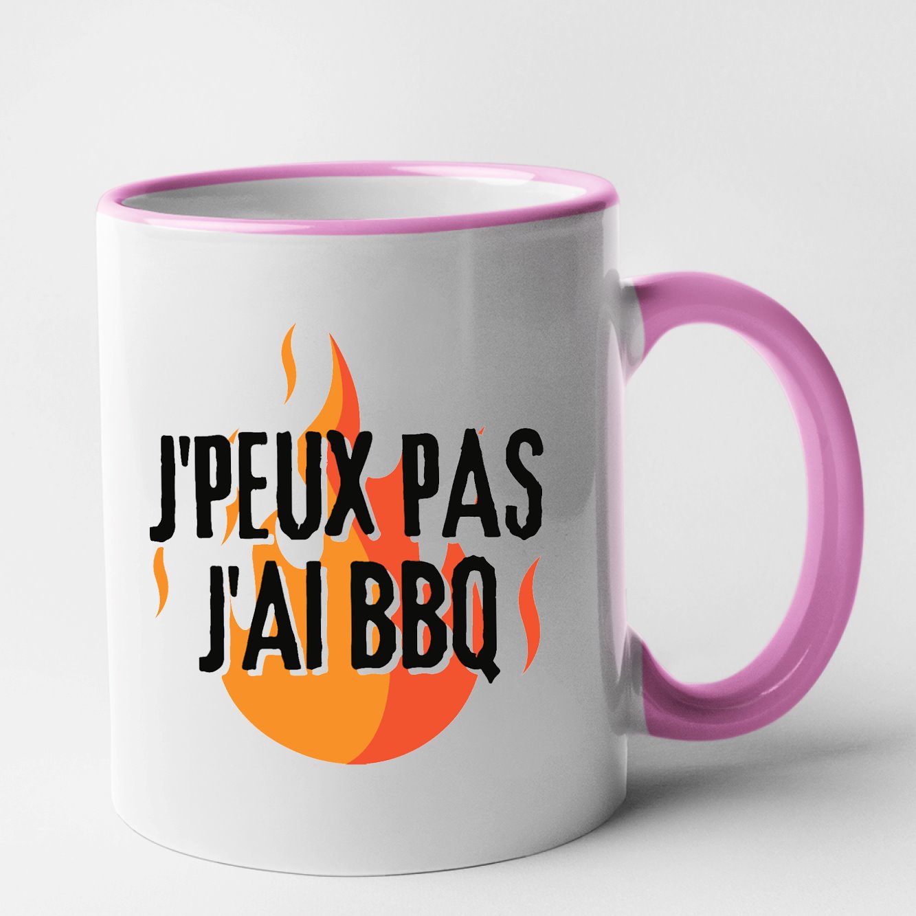 Mug J'peux pas j'ai barbecue Rose