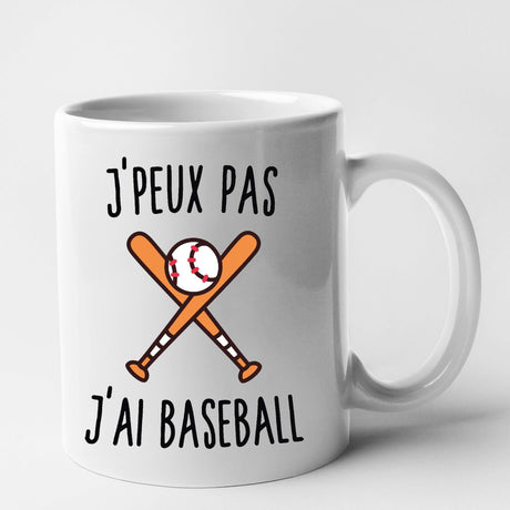 Mug J'peux pas j'ai baseball Blanc