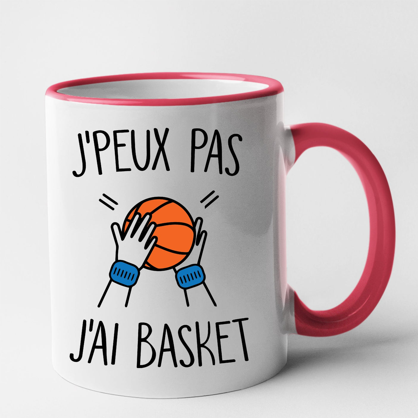 Mug J'peux pas j'ai basket Rouge