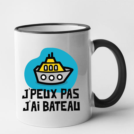 Mug J'peux pas j'ai bateau Noir