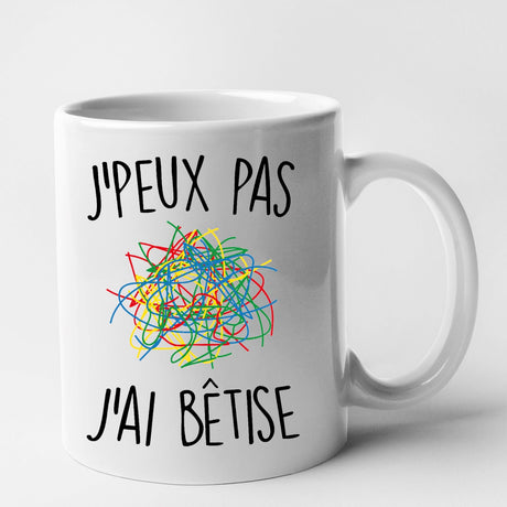 Mug J'peux pas j'ai bêtise Blanc