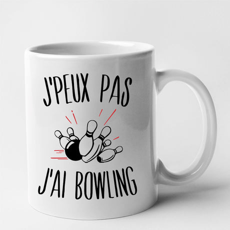 Mug J'peux pas j'ai bowling Blanc