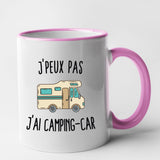 Mug J'peux pas j'ai camping-car Rose