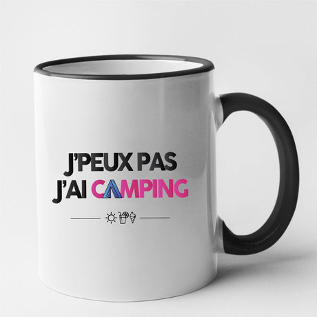 Mug J'peux pas j'ai camping Noir