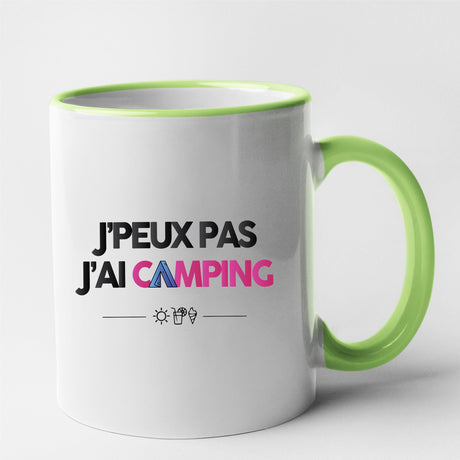 Mug J'peux pas j'ai camping Vert