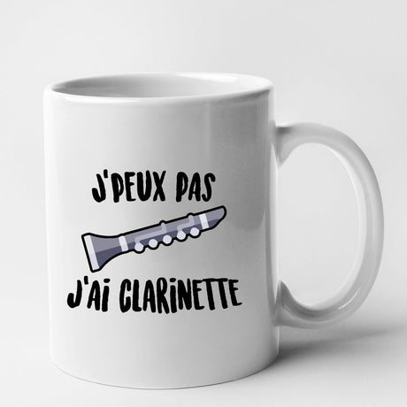 Mug J'peux pas j'ai clarinette Blanc