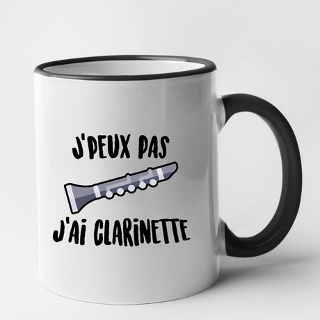 Mug J'peux pas j'ai clarinette Noir