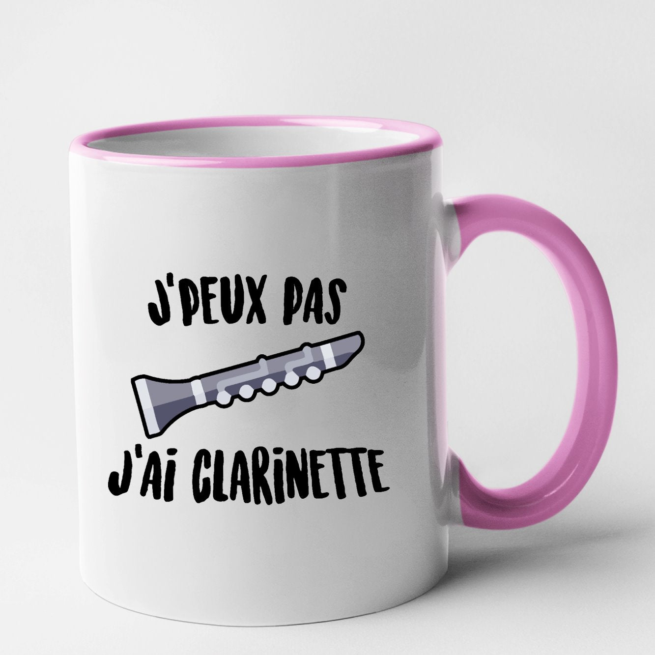 Mug J'peux pas j'ai clarinette Rose