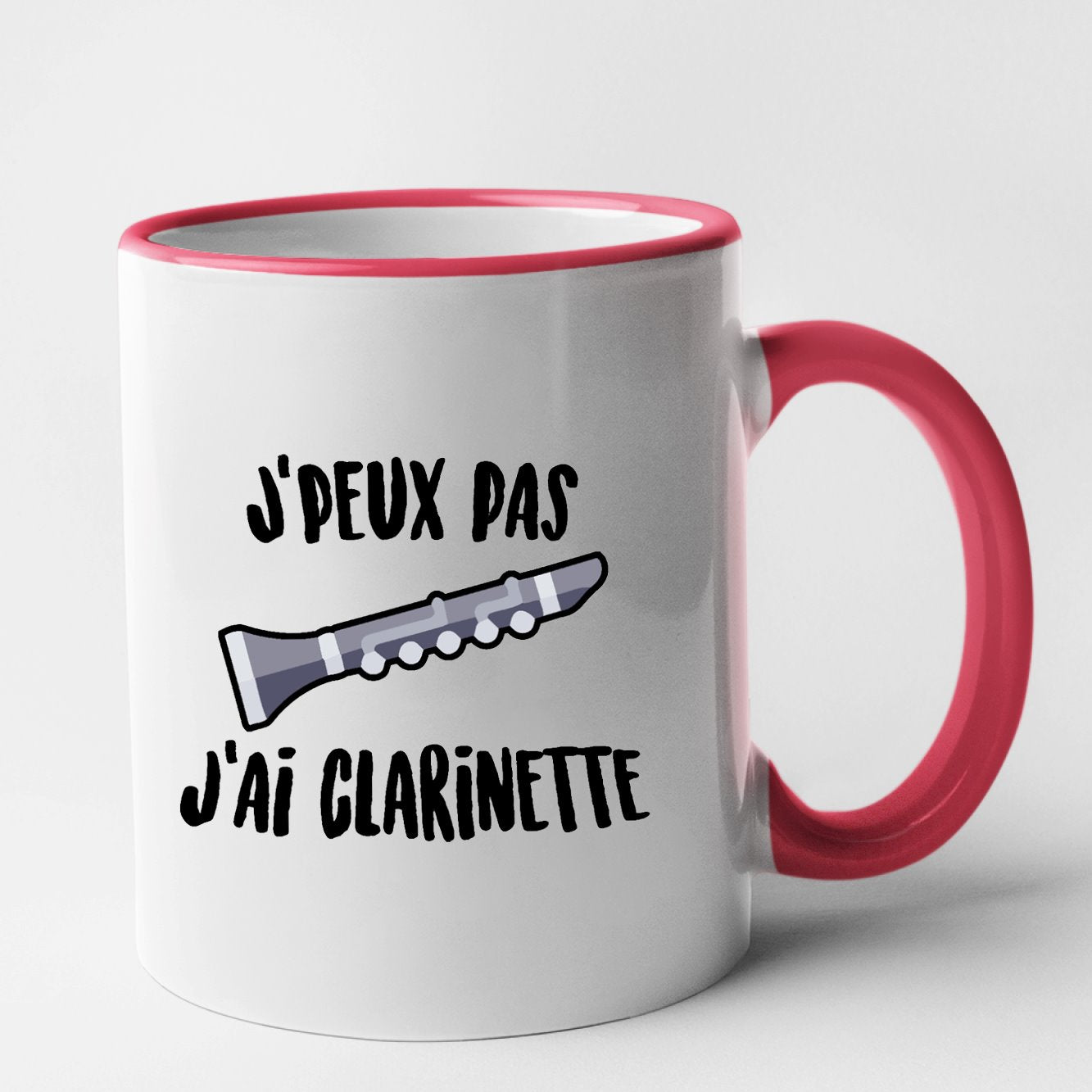 Mug J'peux pas j'ai clarinette Rouge