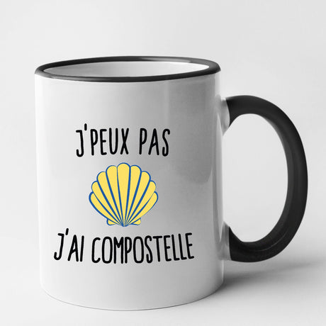 Mug J'peux pas j'ai Compostelle Noir