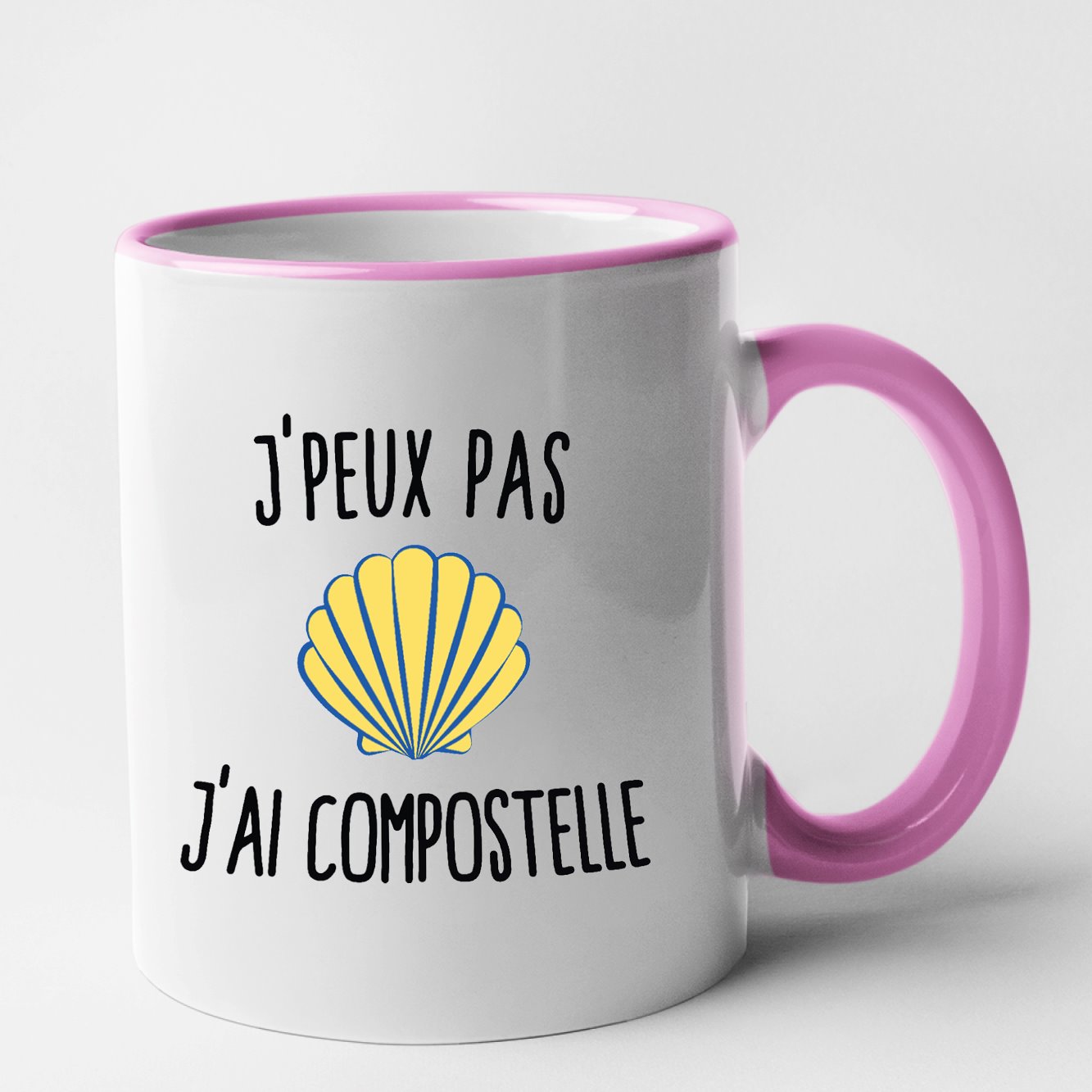 Mug J'peux pas j'ai Compostelle Rose