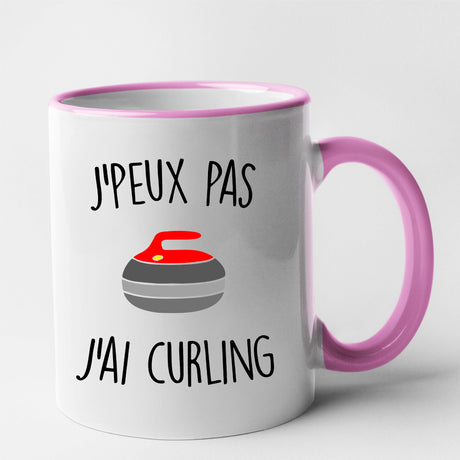 Mug J'peux pas j'ai curling Rose