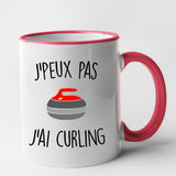 Mug J'peux pas j'ai curling Rouge