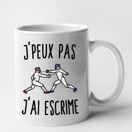 Mug J'peux pas j'ai escrime Blanc