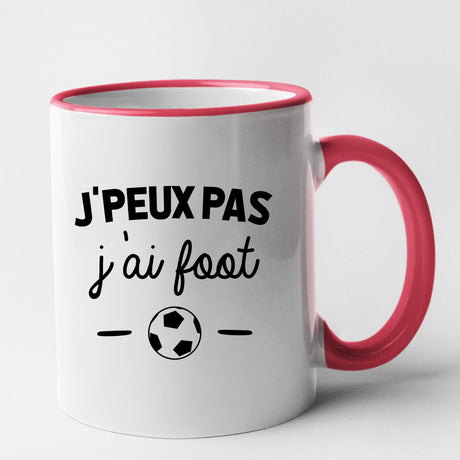 Mug J'peux pas j'ai foot Rouge