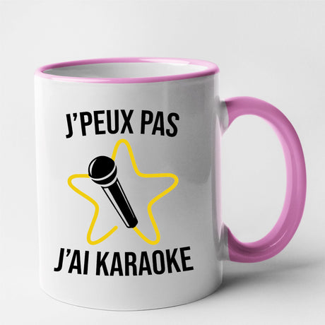 Mug J'peux pas j'ai karaoke Rose