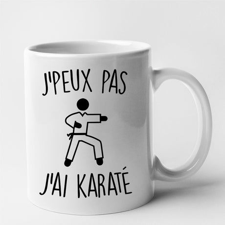 Mug J'peux pas j'ai karaté Blanc