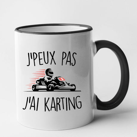 Mug J'peux pas j'ai karting Noir