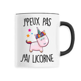 Mug J'peux pas j'ai licorne 