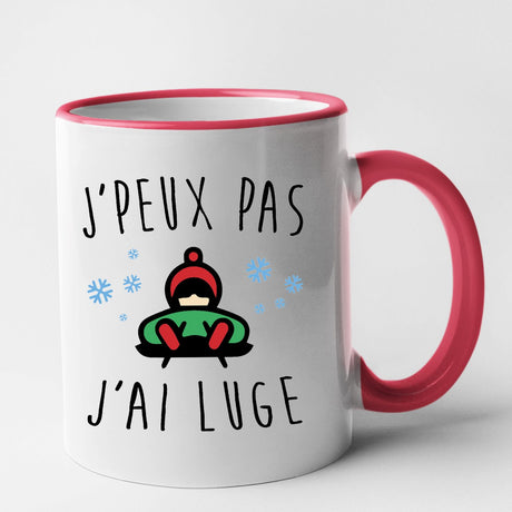 Mug J'peux pas j'ai luge Rouge