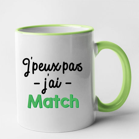 Mug J'peux pas j'ai match Vert