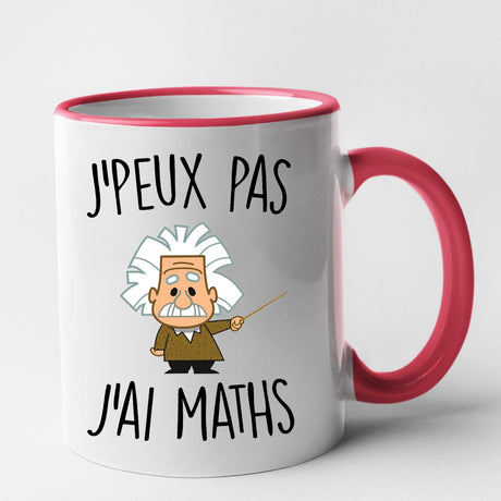 Mug J'peux pas j'ai maths Rouge