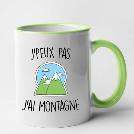 Mug J'peux pas j'ai montagne Vert