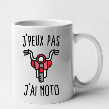 Mug J'peux pas j'ai moto Blanc