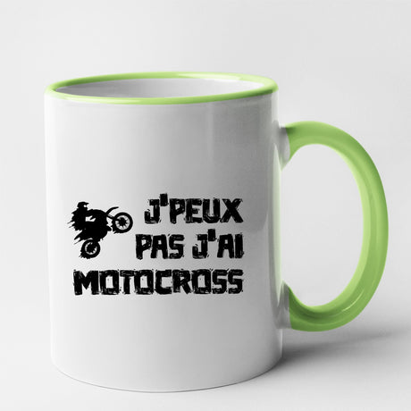 Mug J'peux pas j'ai motocross Vert