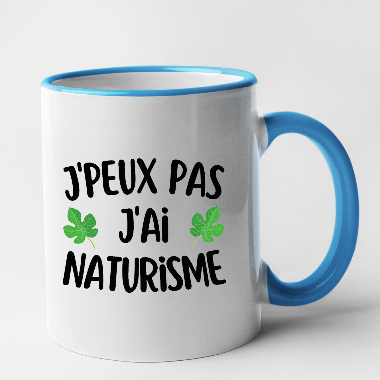 Mug J'peux pas j'ai naturisme Bleu