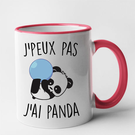 Mug J'peux pas j'ai panda Rouge