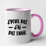 Mug J'peux pas j'ai pas envie Rose