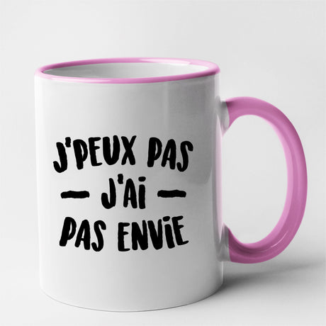 Mug J'peux pas j'ai pas envie Rose