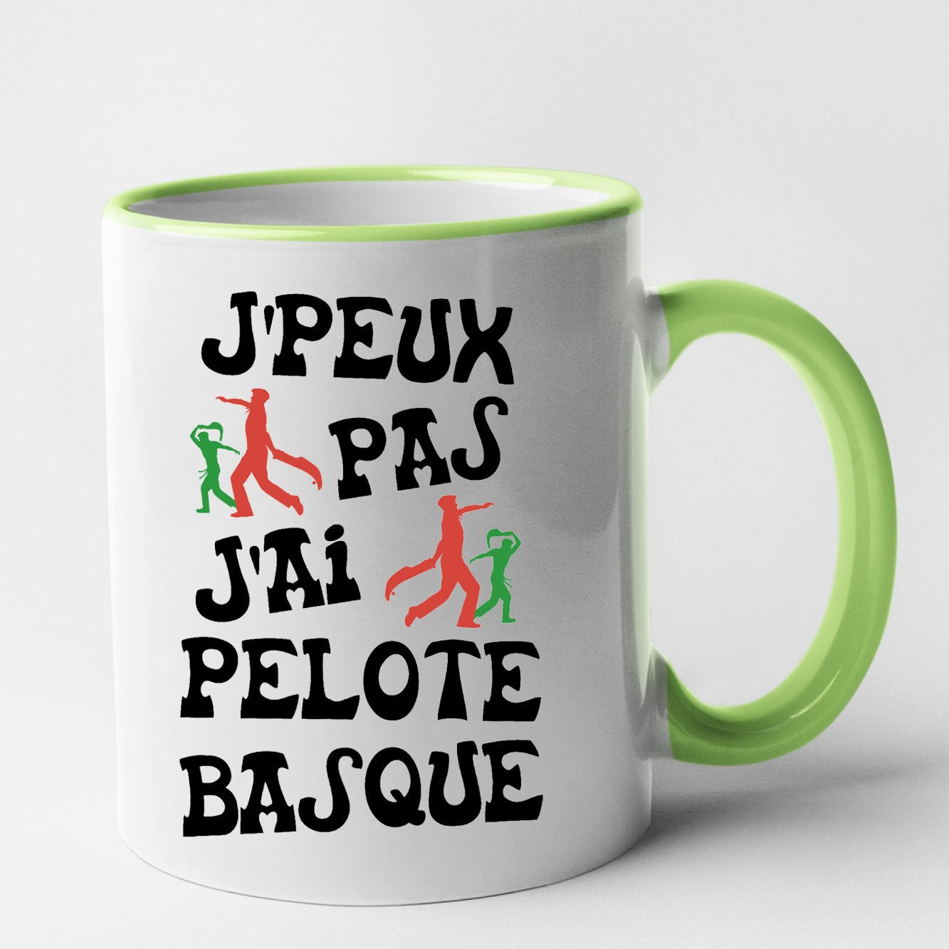 Mug J'peux pas j'ai pelote basque Vert