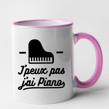 Mug J'peux pas j'ai piano Rose