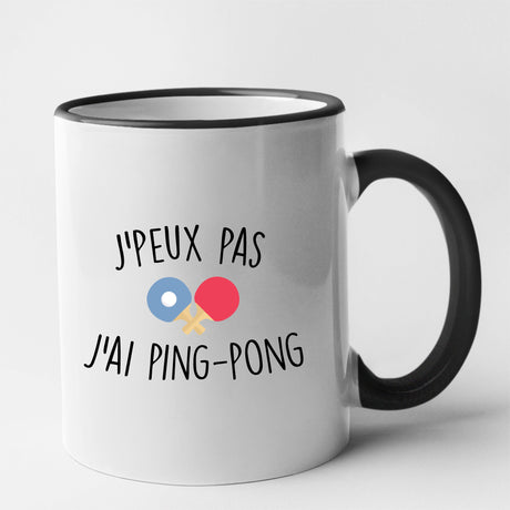 Mug J'peux pas j'ai ping-pong Noir