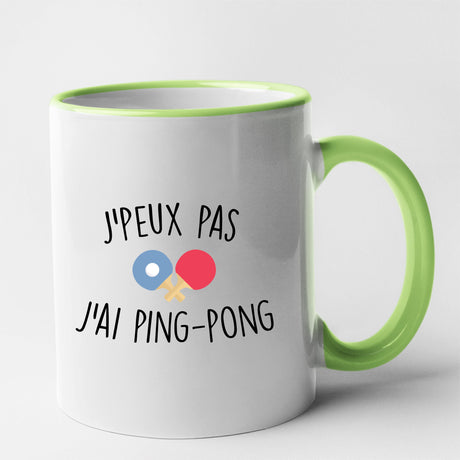 Mug J'peux pas j'ai ping-pong Vert