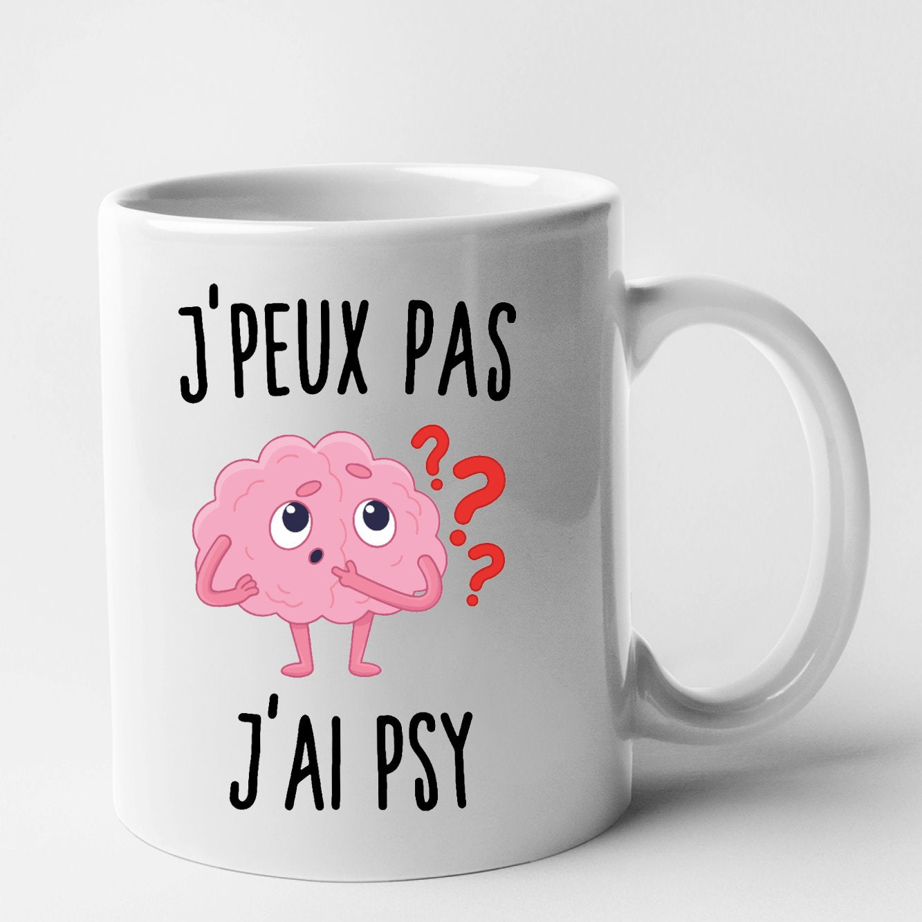 Mug J'peux pas j'ai psy Blanc