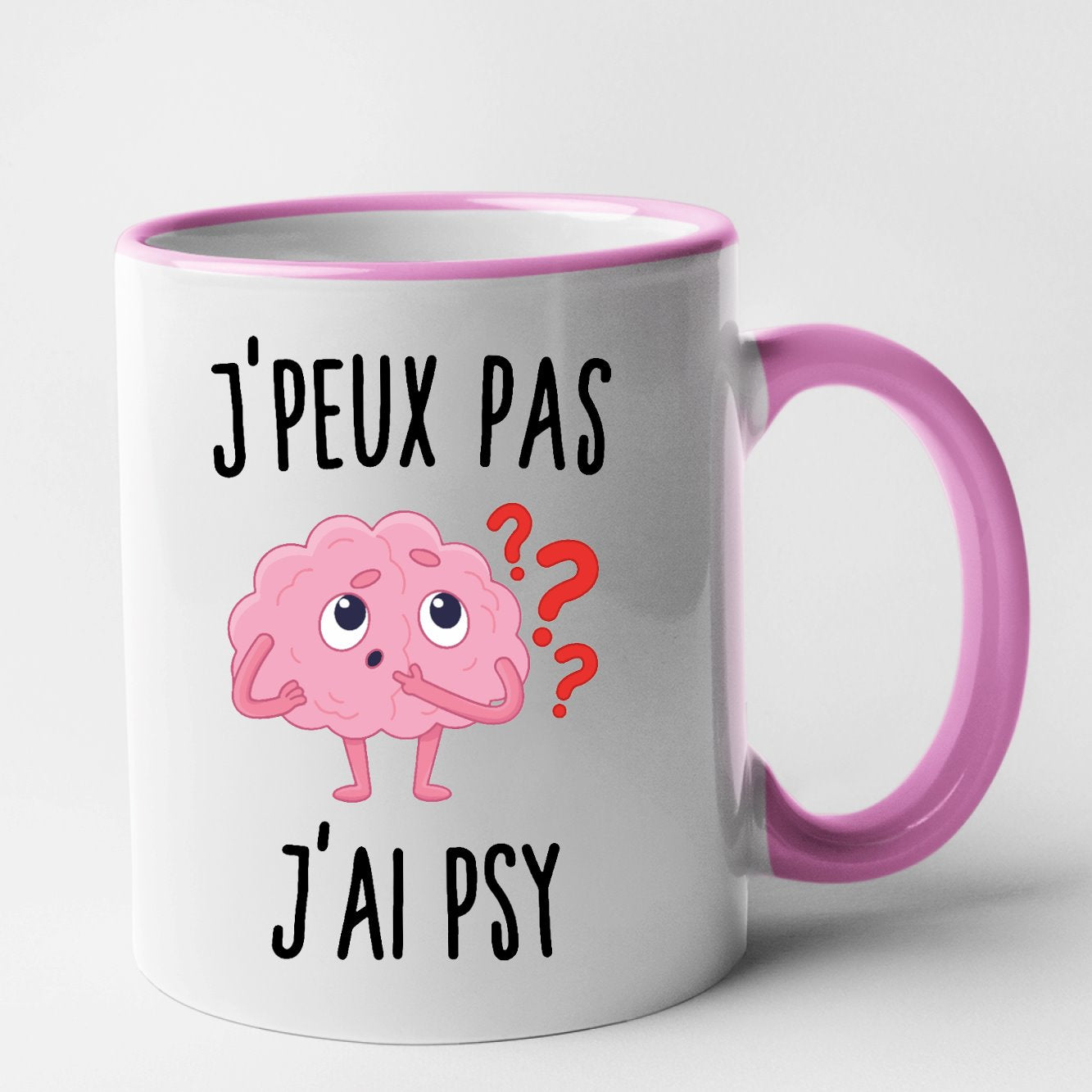 Mug J'peux pas j'ai psy Rose