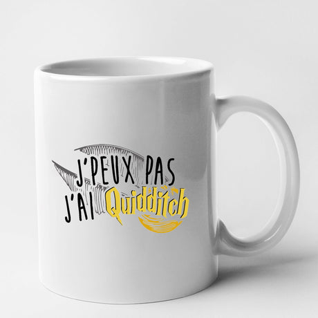 Mug J'peux pas j'ai Quidditch Blanc