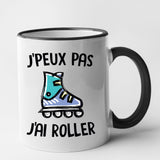 Mug J'peux pas j'ai roller Noir