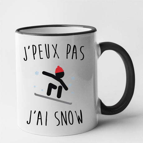 Mug J'peux pas j'ai snow Noir