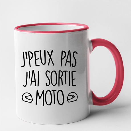 Mug J'peux pas j'ai sortie moto Rouge