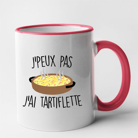 Mug J'peux pas j'ai tartiflette Rouge