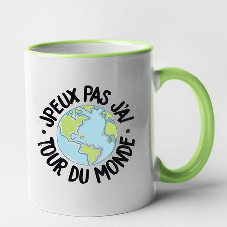 Mug J'peux pas j'ai tour du monde Vert