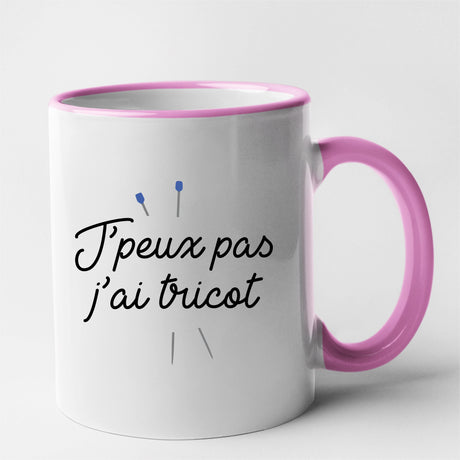 Mug J'peux pas j'ai tricot Rose